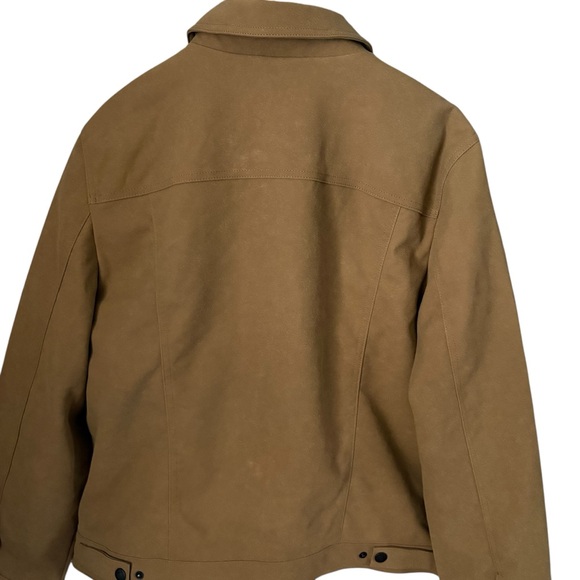 Levi’s Men’s Brown Synthetic Suede Jacket Full Zip With Snap Closure Size L NWT - Picture 6 of 8